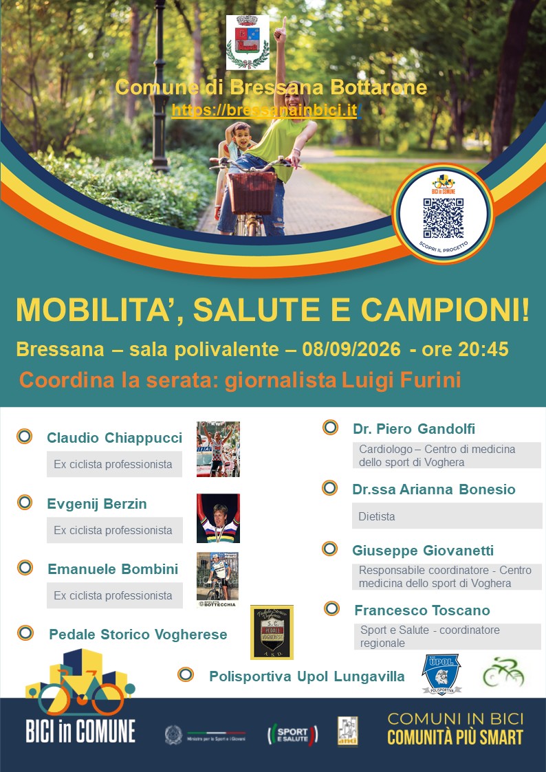 🚴‍♂️ BICI IN COMUNE: MOBILITÀ, SALUTE E CAMPIONI A BRESSANA BOTTARONE! 🚴‍♀️